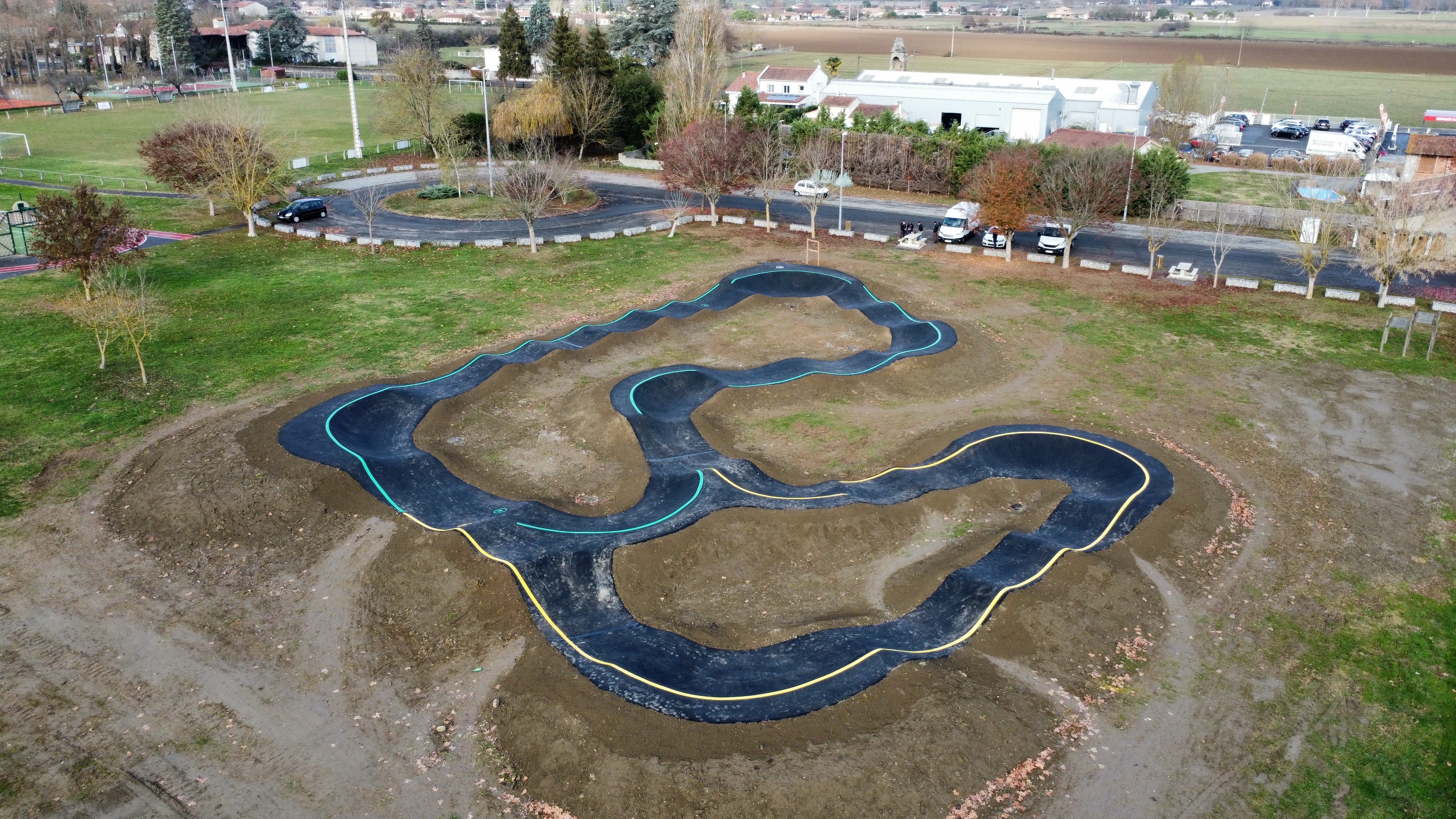 pump track, labarthe rivière, pyrénées