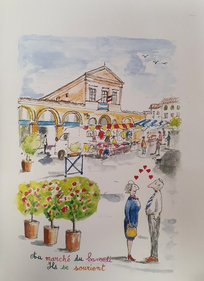 urban sketching atelier boutique, L'Isle.